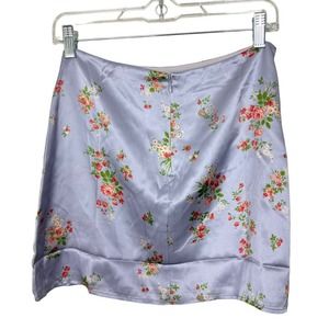 Reformation Floral Mini Skirt in Lavender